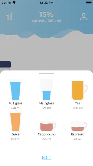 Captura de pantalla de Daily Water Reminder + Tracker en iPhone 3