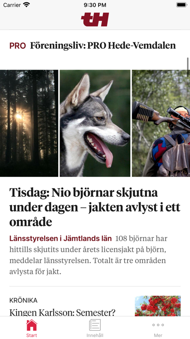Tidningen Härjedalen Nyhetsapp Screenshot
