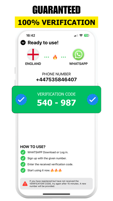 WhatsApp Virtual Phone Number Screenshot