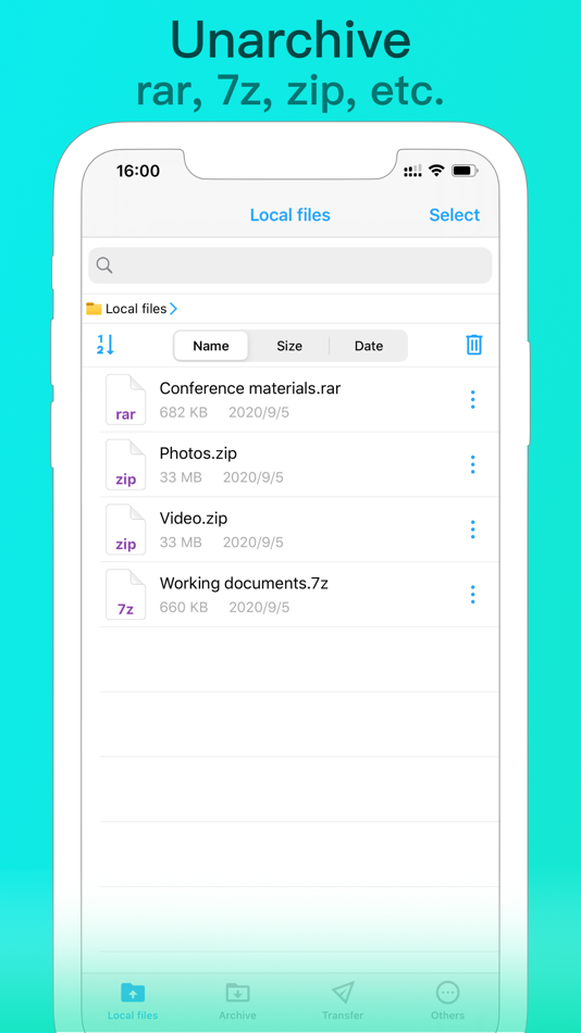 #1. BestZip2-Unzip 7z&rar&zip etc. (iOS) 게시자: ShaoBing Fu
