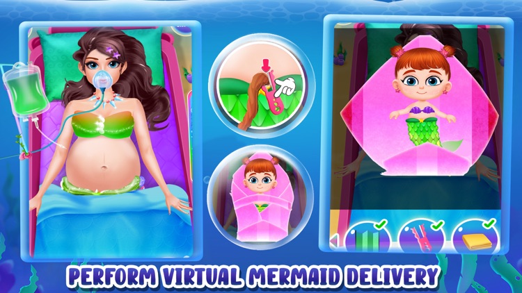 Mermaid Mom & Baby Care Games screenshot-3