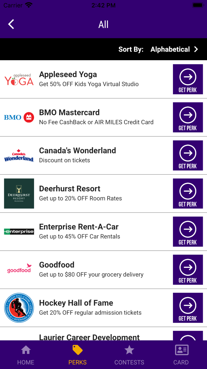 Laurier Golden Perks