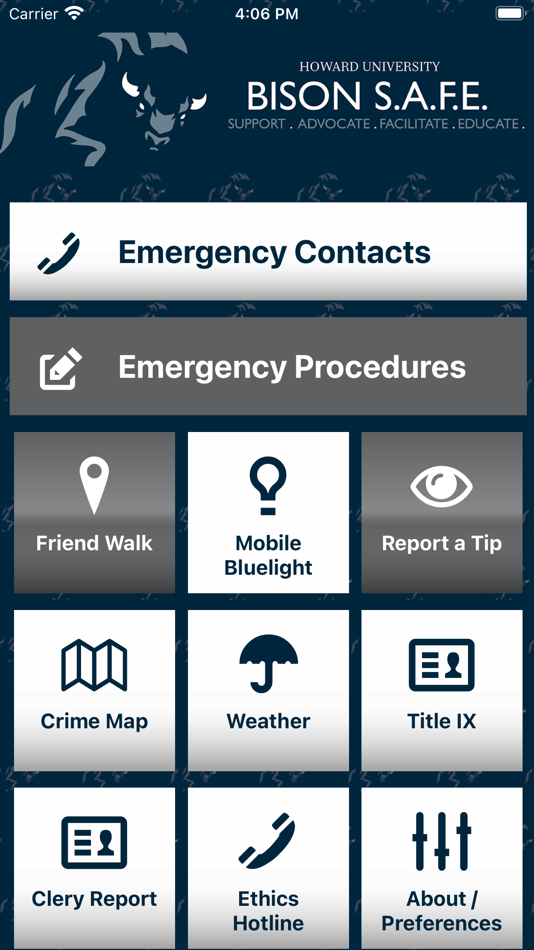 #1. Bison Safe (iOS) Podle: Howard University