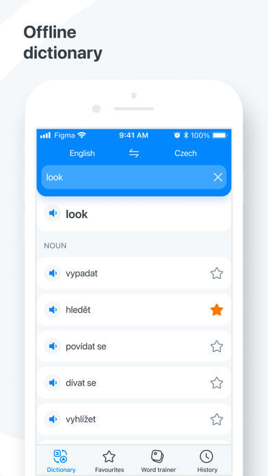 Czech−English dictionary Screenshot
