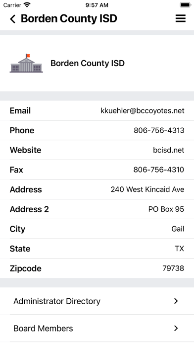 Borden County ISD Screenshot