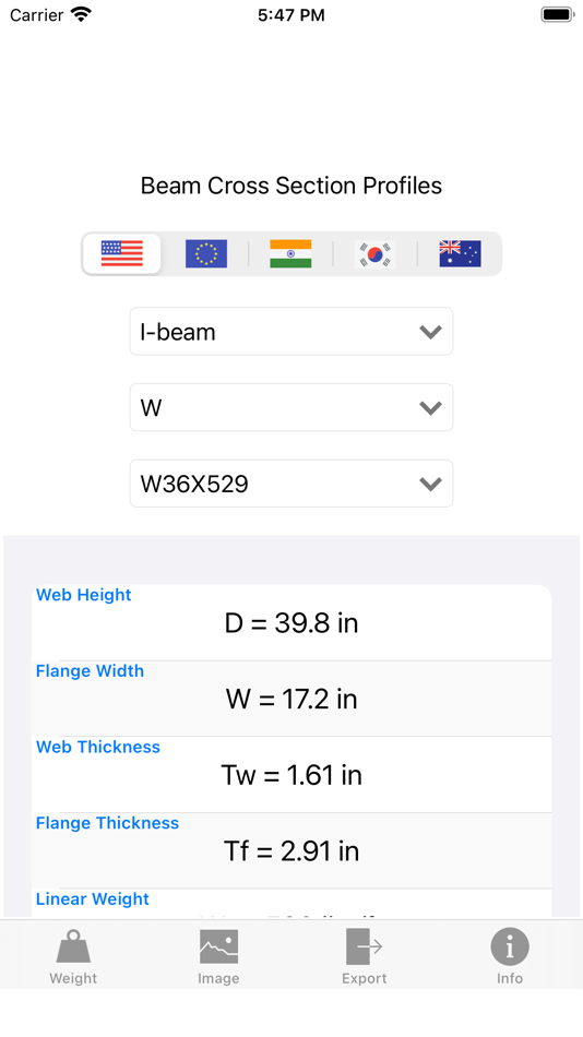 #1. Beam Sections Profiles (iOS) 由: Victor Bovio