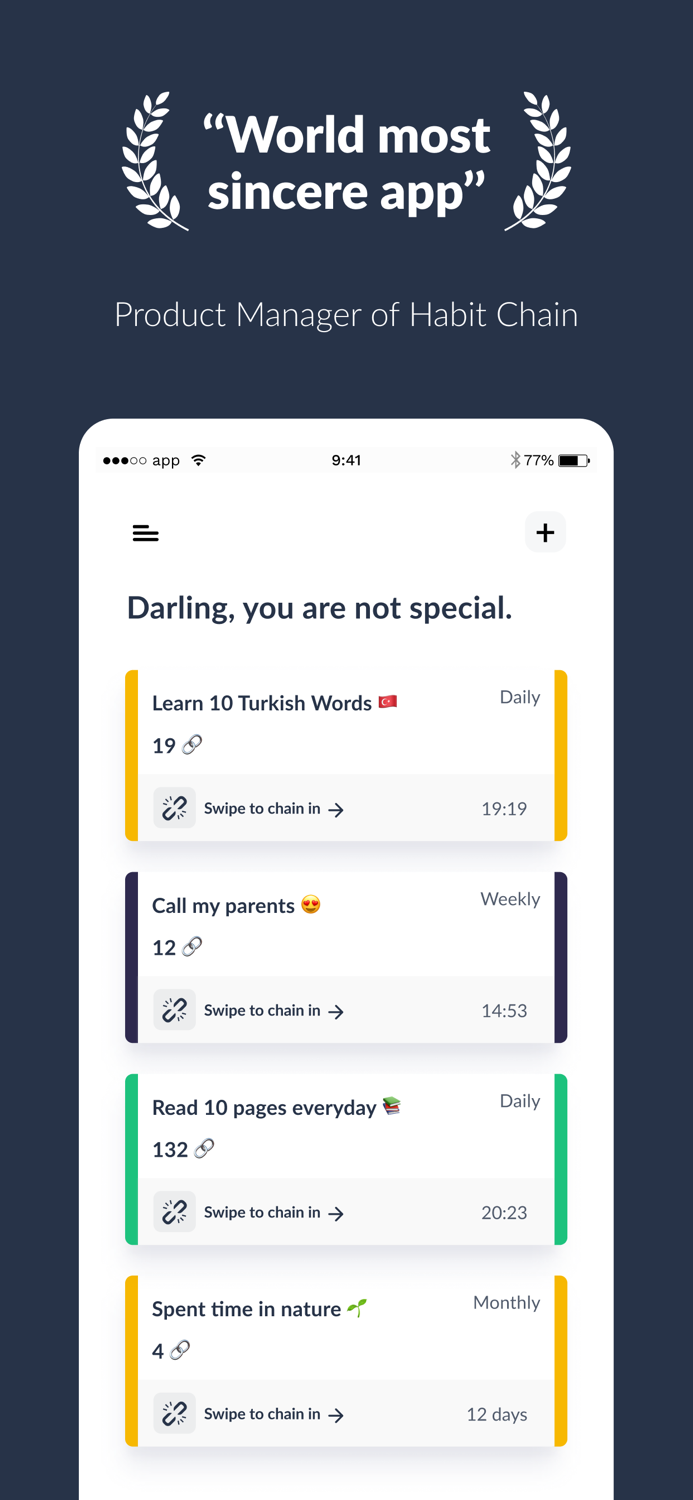 Habit Chain - Create Routines