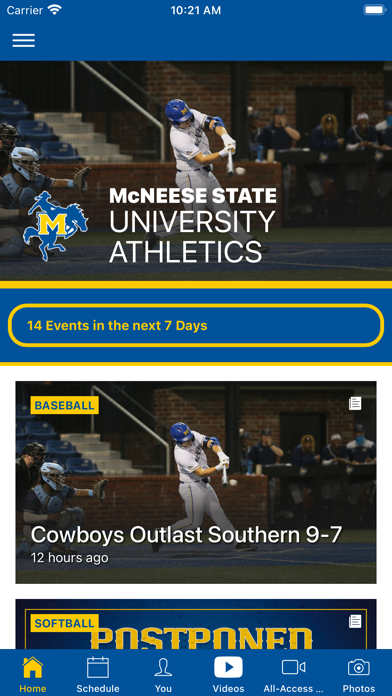 McNeese Athletics Screenshot