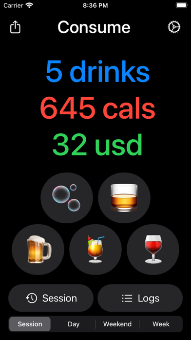 Consume: Alcohol Tracker Screenshot