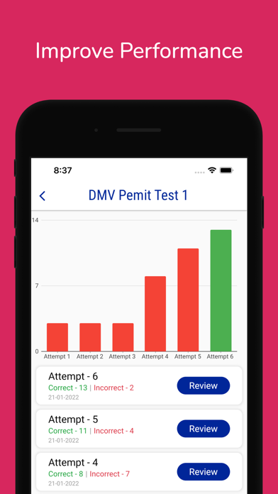 Columbia DMV Permit Practice Screenshot