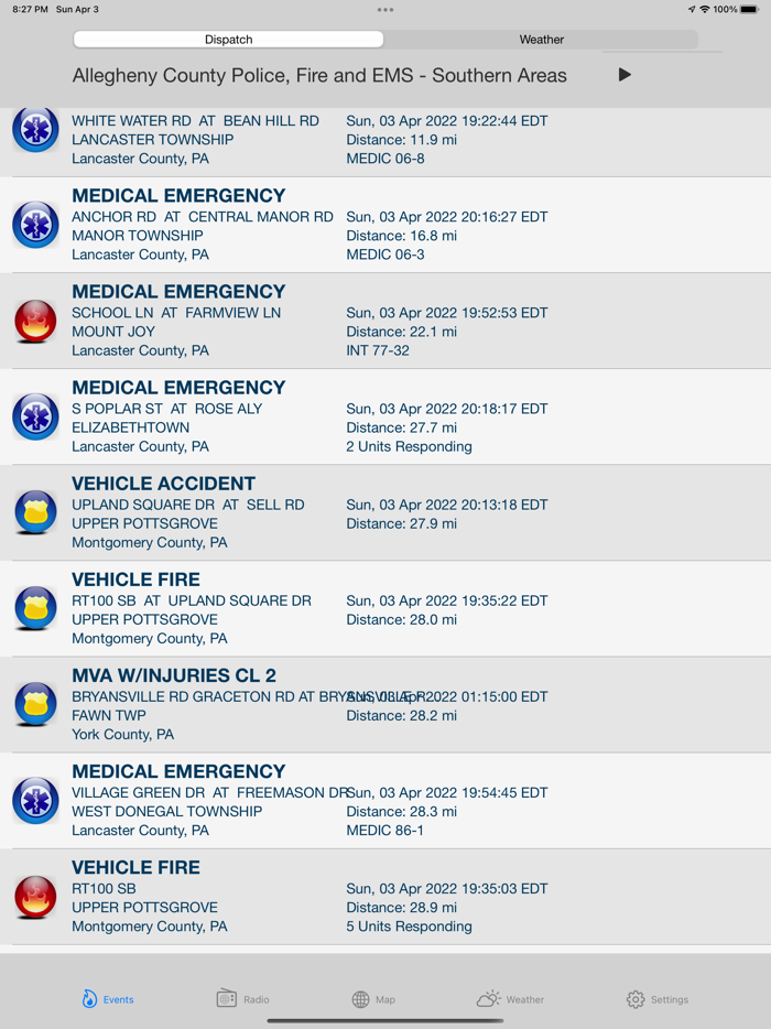 Lancaster Incidents and Radio