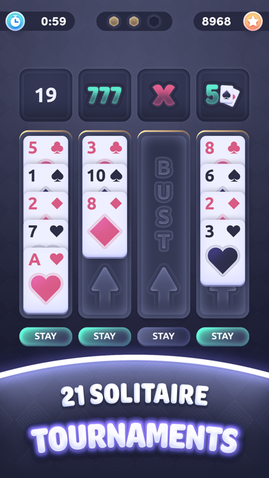 Real Money Solitaire Blackjack Screenshot