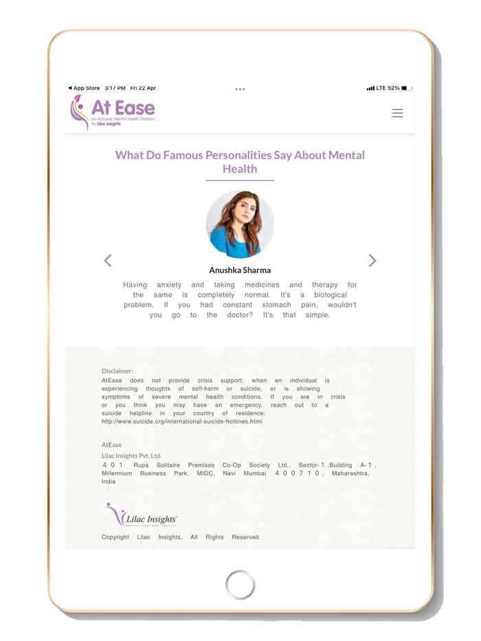 AtEase -Mental Health Platform