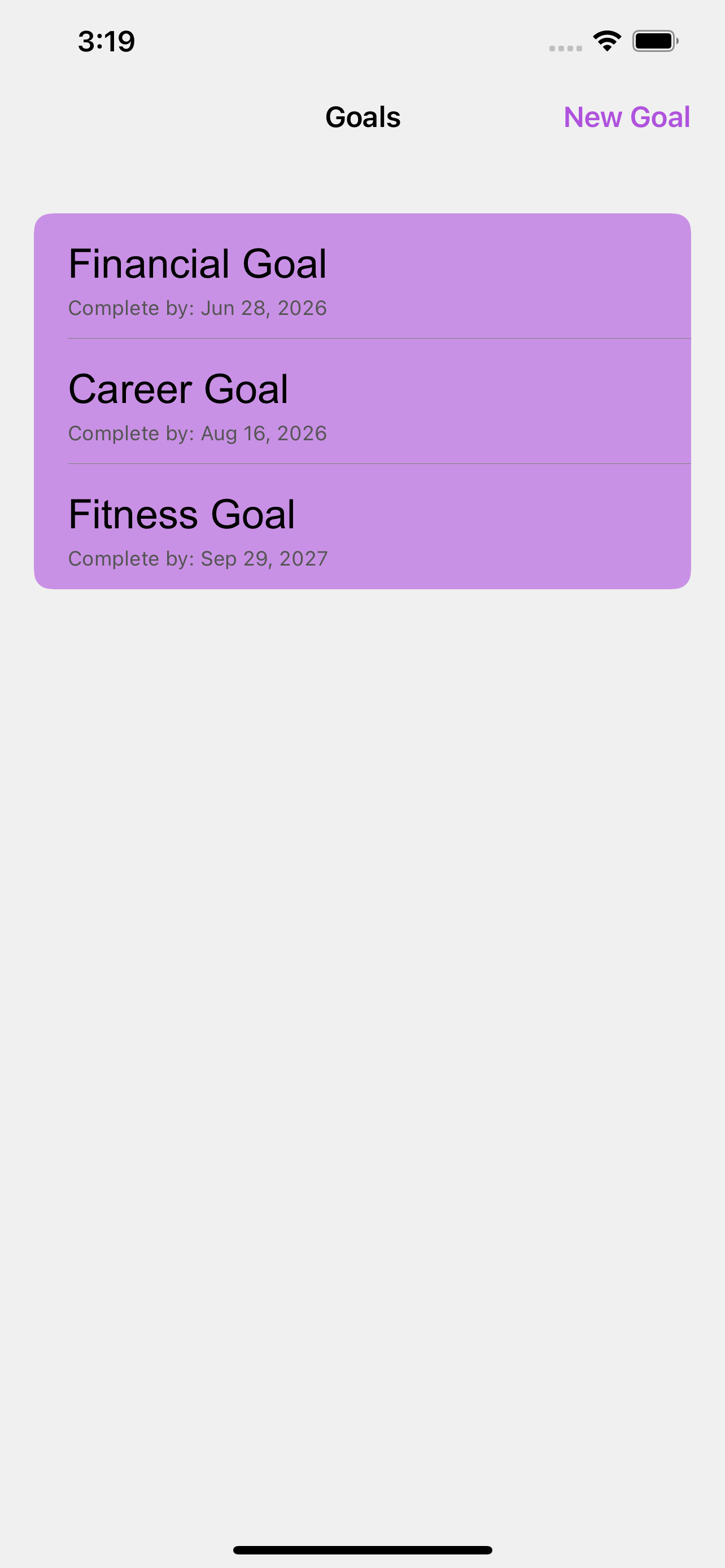 Goal Binder