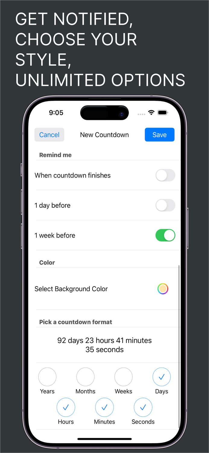 Countdown Events and Deadlines