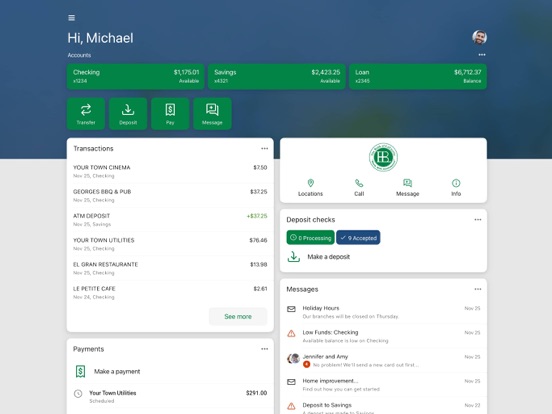 Bank of LaFayette Mobile Bank iPad screenshot 1 - Finance app