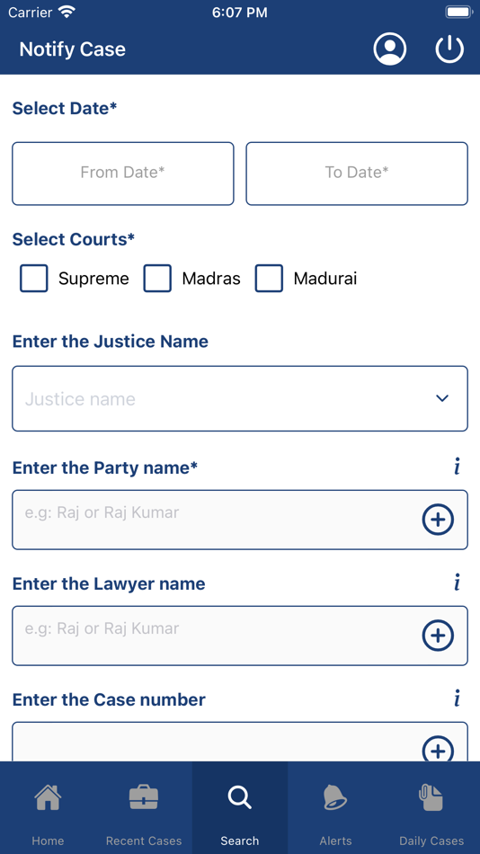 #3. Notify Court Case Status (iOS) Podle: www.ajaxmediatech.com