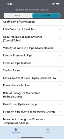 Game screenshot Hydraulics and Waterworks Calc apk