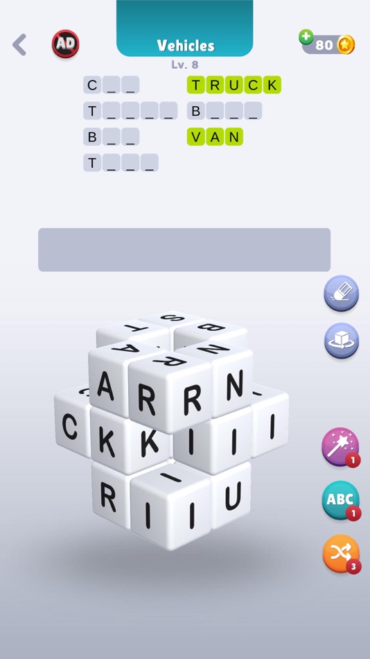 #2. Word Cubes! (iOS) 由: Fatih Seyhan Eser