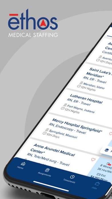 Ethos Medical Staffing Screenshot