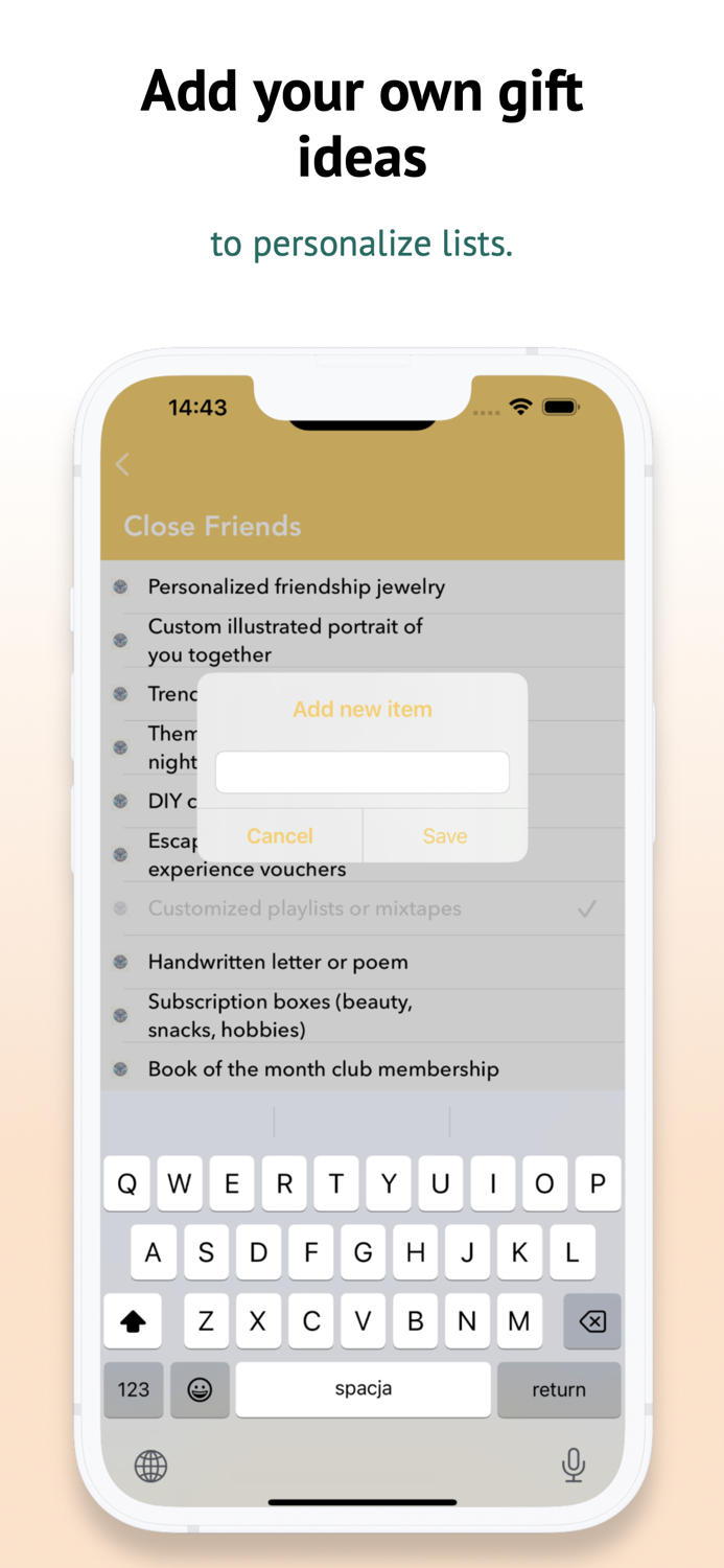 Gift Ideas Checklist