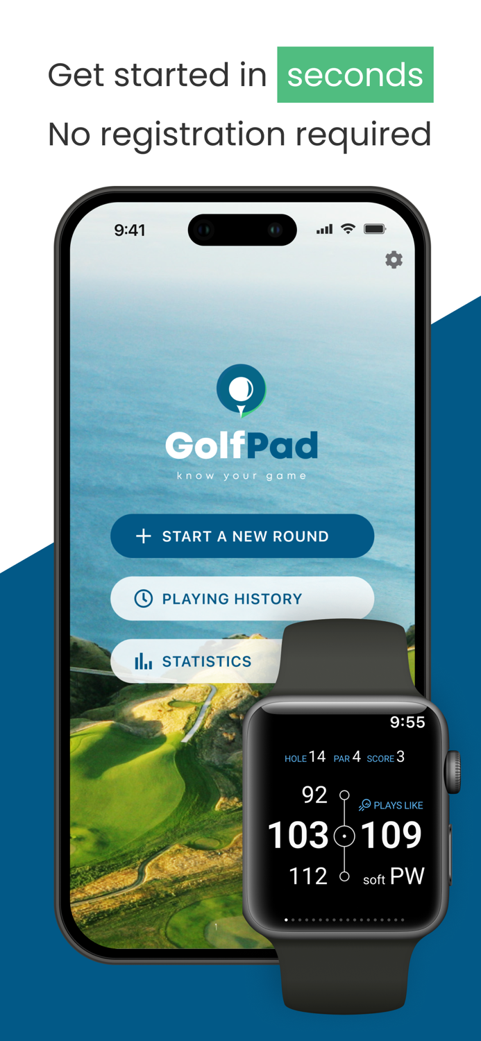Golf Pad Golf GPS and Scorecard