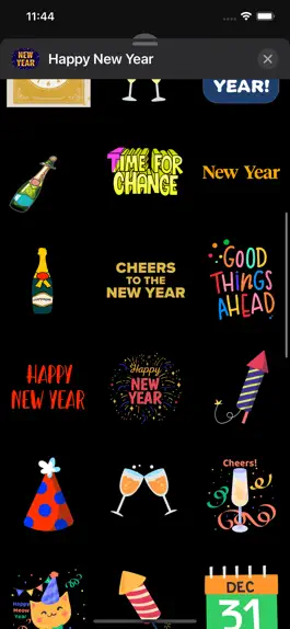 Game screenshot New Year: Animated Stickers apk