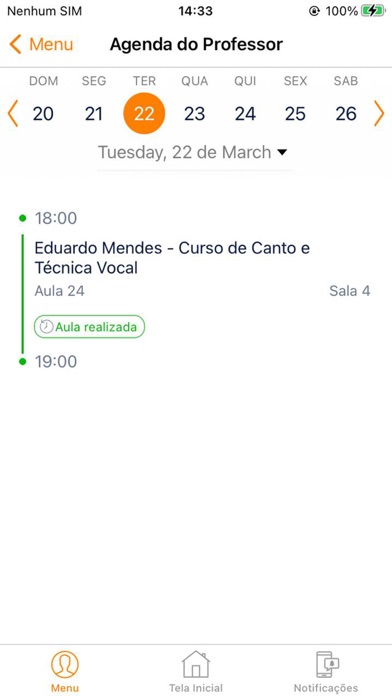 Emusys - Alunos e Professores Screenshot
