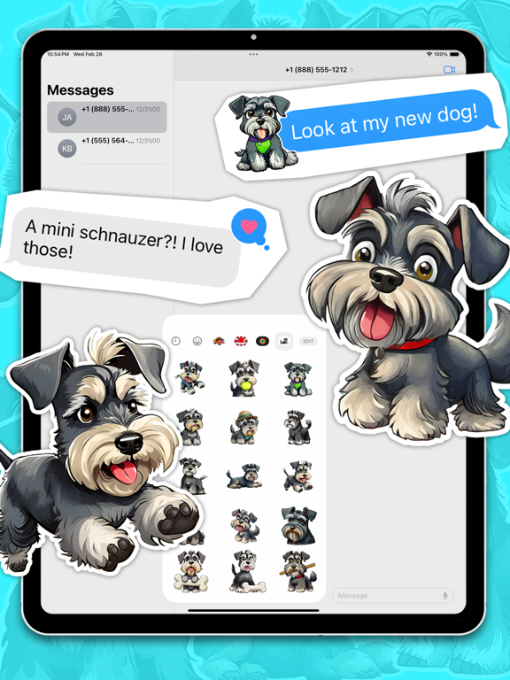 Screenshot #6 pour Cute Schnauzers Stickers