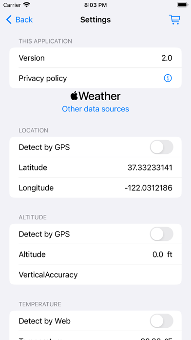 Barometer - weather logger Screenshot