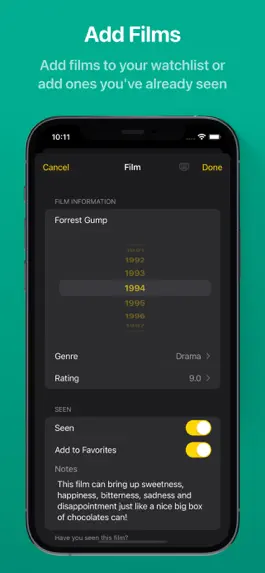 Game screenshot Film Buff - Journal & Tracker apk