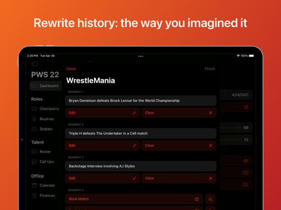 Screenshot #4 pour Pro Wrestling Manager 2022