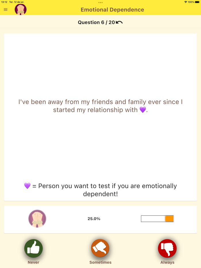 Emotional Dependency Test
