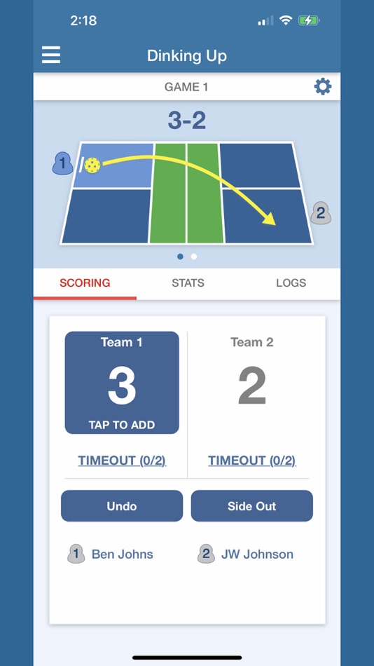 Dinking Up - Pickleball Scores - 1.3 - (iOS)