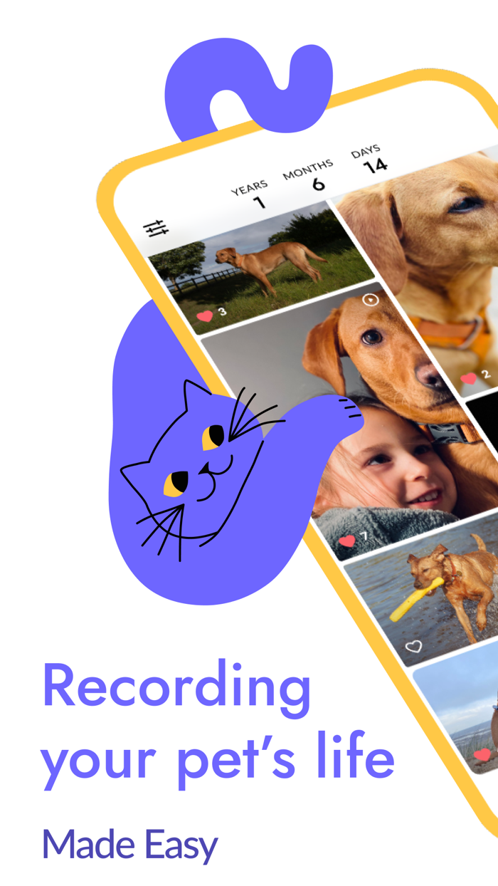 Huply pet photo album and diary