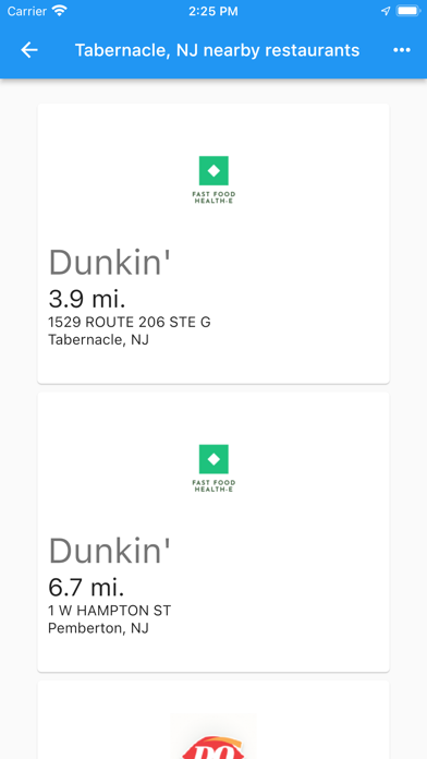 Fast Food Health-E Screenshot