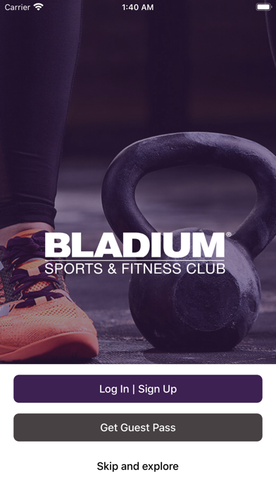 Bladium Sports & Fitness Club. Screenshot