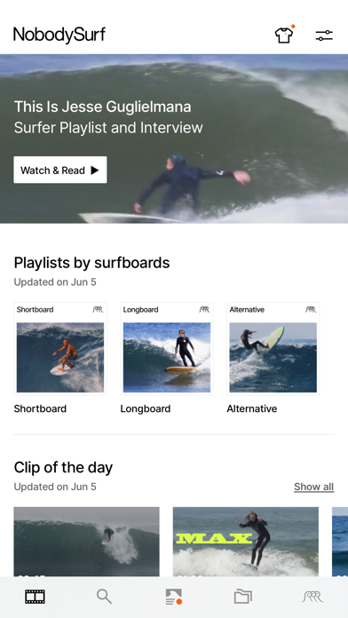 Screenshot #1 pour NobodySurf - Surfing Videos