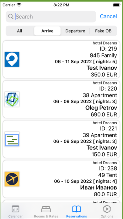 BookingLite-calendar Screenshot