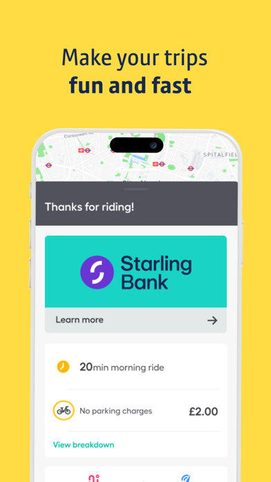Starling Bank Bikes Screenshot