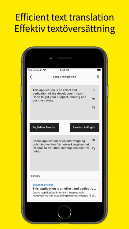 English to Swedish App