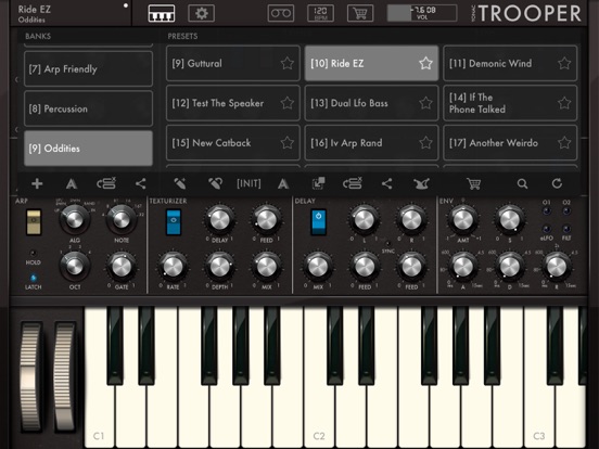 TROOPER Synthesizer iPad app afbeelding 5