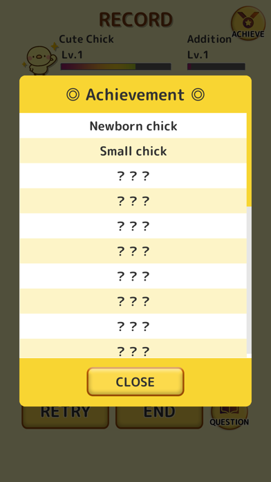 Chick Math: Brain training. Screenshot