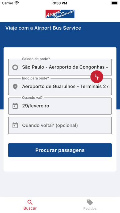 Viação Airport Bus Service Screenshot