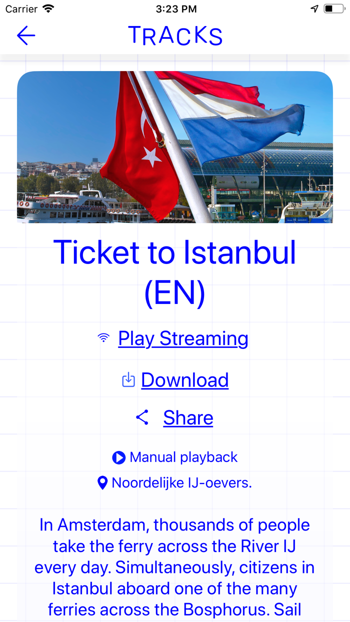 TRACKS - audio tours