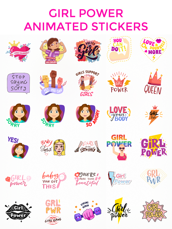 Screenshot #5 pour Girl Power Animated Stickers