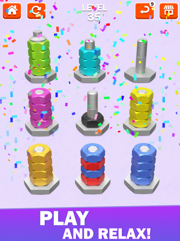 Screw  Nuts Jam Sort Puzzle