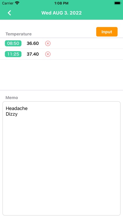 Body Temperature Memo screenshot-4