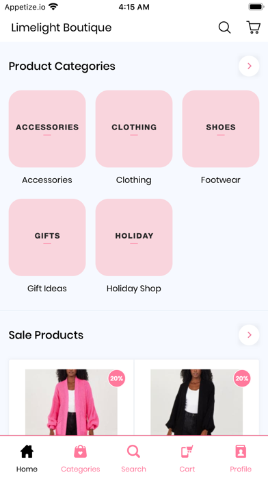 Limelight Boutique Screenshot