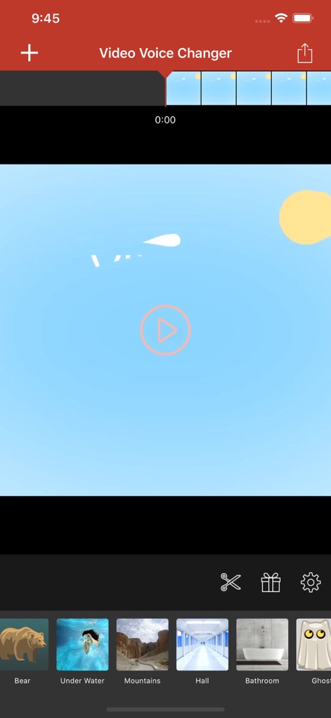 Video Voice Changer Pro - Users gain creative control through an intuitive video editing interface, enabling the seamless application of background effects like "Under Water" and "Ghost" to their content.